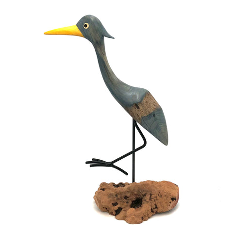 Rarebirds - Wooden Sculpture - 20" Heron (Assorted Colors)