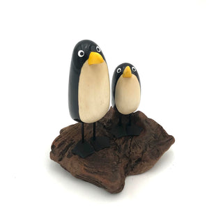 Rarebirds - Wooden Sculpture - Penguin Pair (Medium)