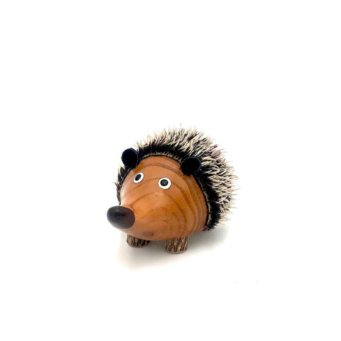 Rarebirds - Wooden Sculpture - 3" Fuzzy Hedgehog