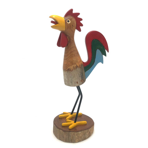 Rarebirds - Wooden Sculpture - 12" Rooster