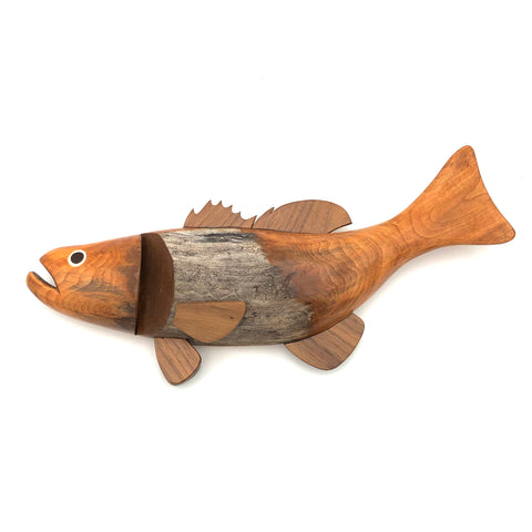 Rarebirds - Wooden Sculpture - 16" Curved Bass Wall Piece