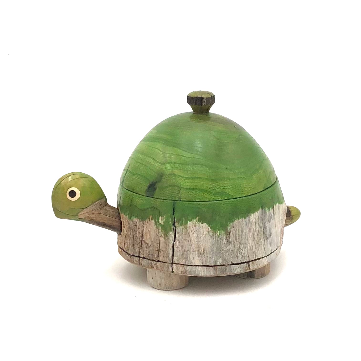 Rarebirds - Wooden Sculpture - 4.5" Turtle Box