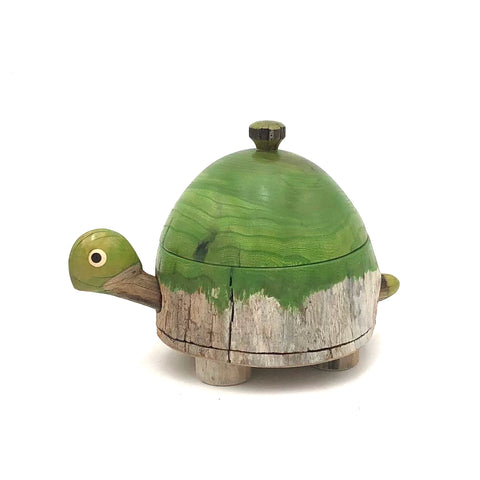 Rarebirds - Wooden Sculpture - 4.5" Turtle Box