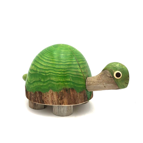 Rarebirds - Wooden Sculpture - 10" Diameter Large Turtle