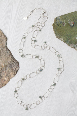 Vaughan - Resilience Collection - Necklace - Green Moss Aquamarine Simple #Resil042N