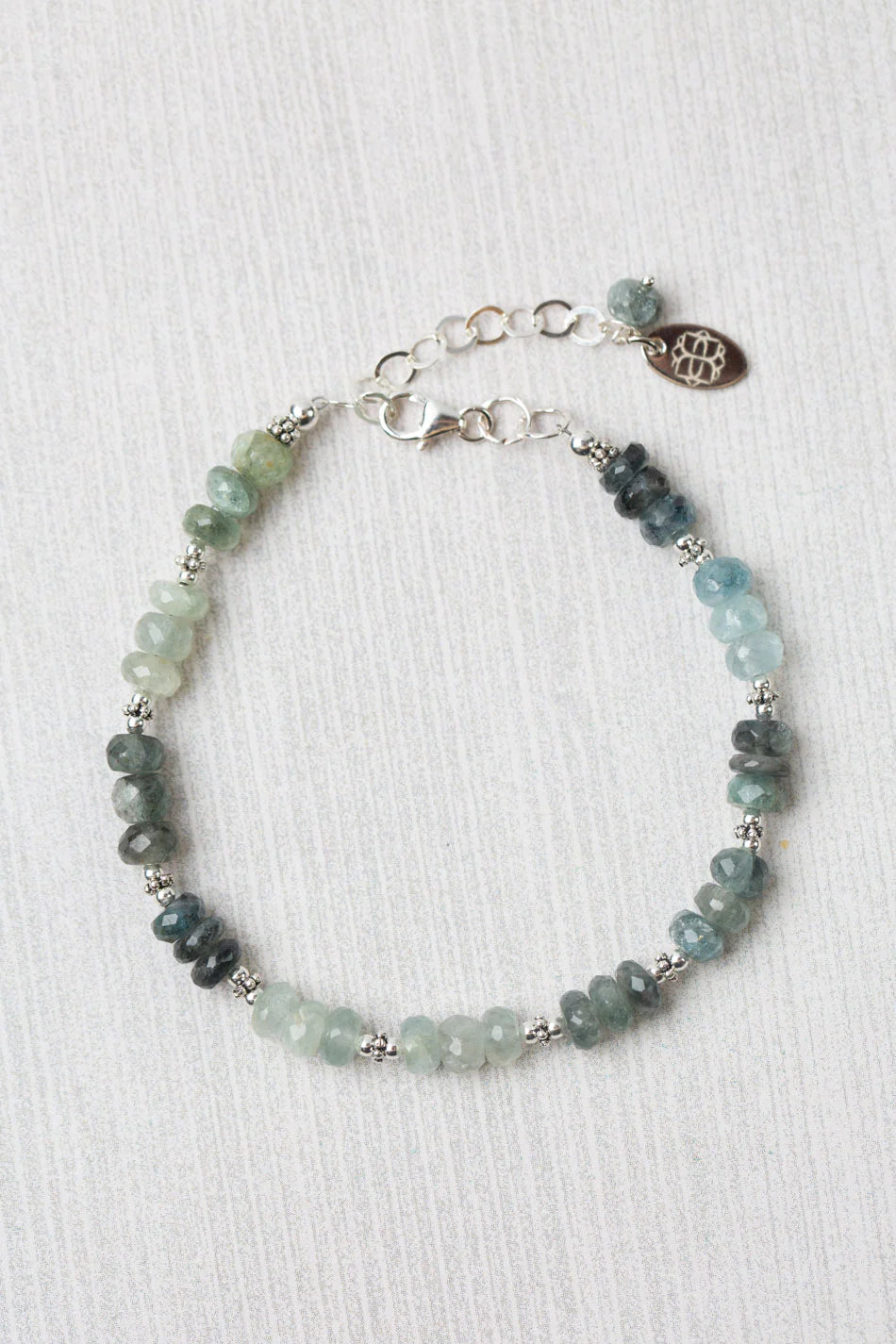 Vaughan - Resilience Collection - Bracelet - Green Moss Aquamarine Simple #Resil043B
