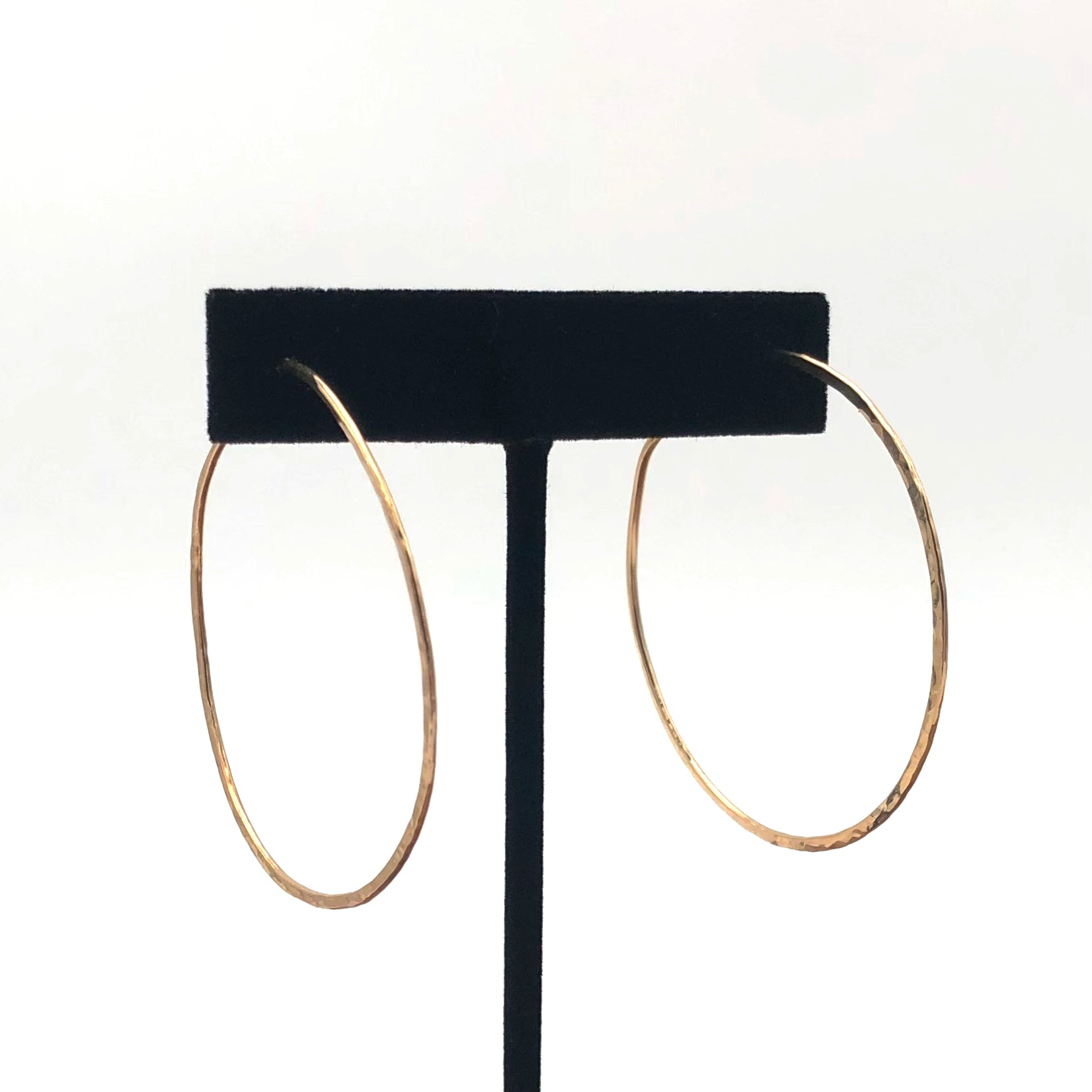 Marysa Sacerdote - Earrings - Hammered Hoops - XL (Gold Vermeil)