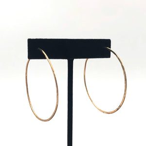 Marysa Sacerdote - Earrings - Hammered Hoops - XL (Gold Vermeil)