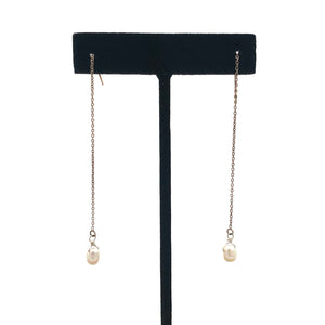 Marysa Sacerdote - Earrings - Sterling Silver Chain Pull Through (Pearl)