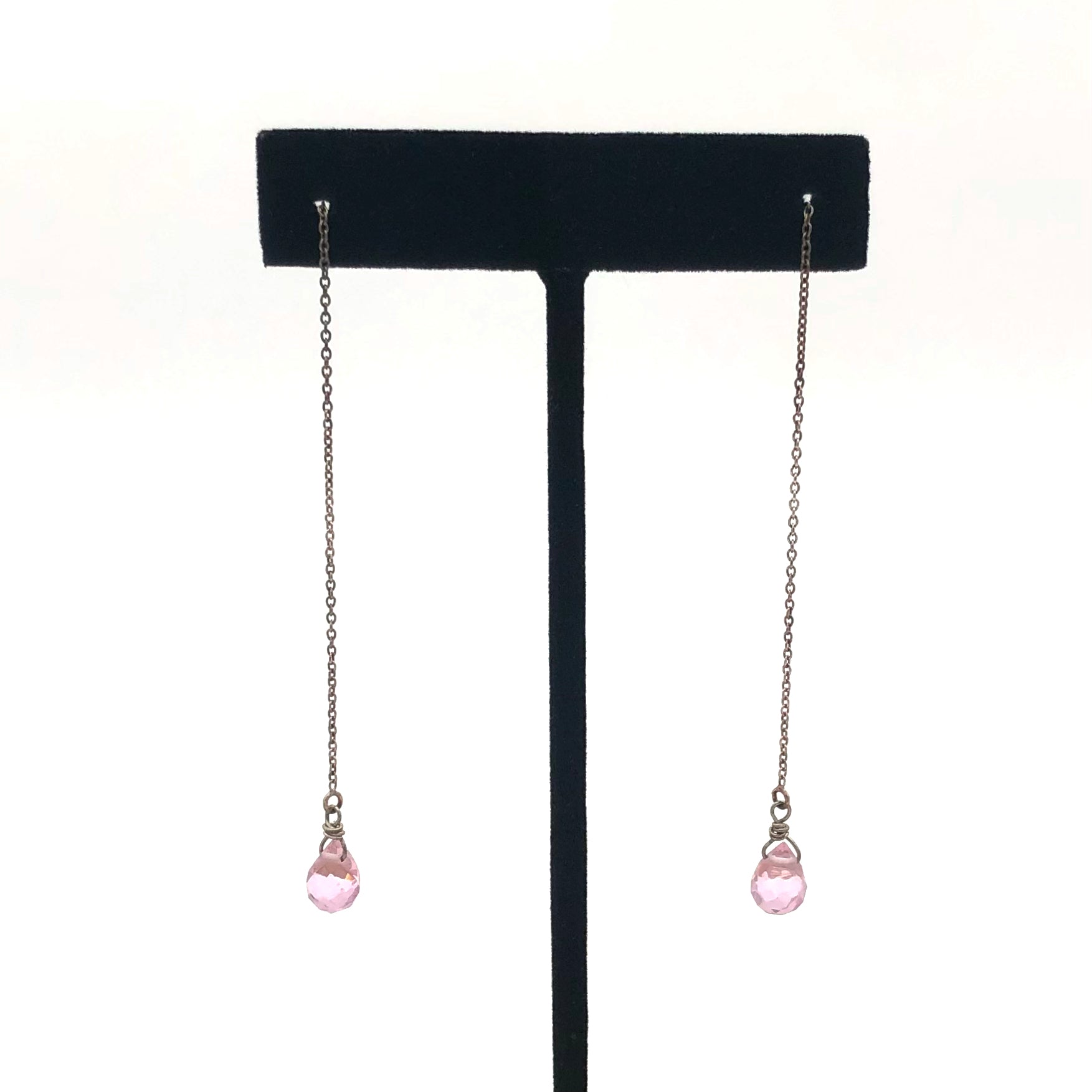 Marysa Sacerdote - Earrings - Sterling Silver Pull Through (Rose Quartz)