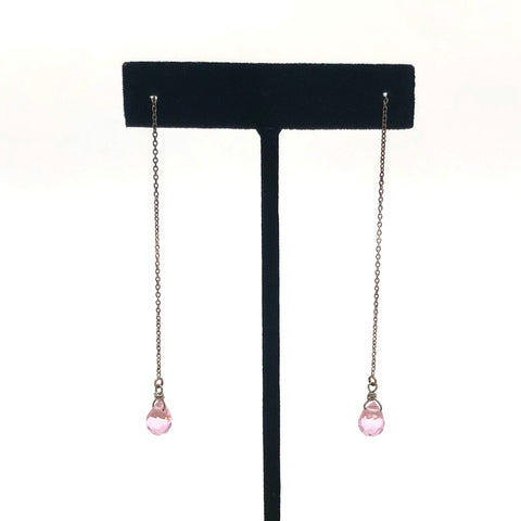 Marysa Sacerdote - Earrings - Sterling Silver Pull Through (Rose Quartz)