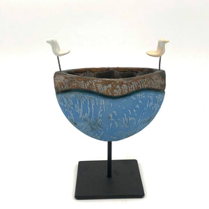 Cathy Broski - Ceramic Sculpture on Base - Boat (Assorted Designs