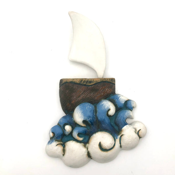 Cathy Broski - Ceramic Wall Hanging - Boats on Waves (Assorted Designs)