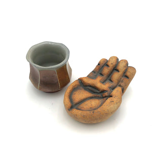 Cathy Broski - Ceramic Sculpture - Hand with Cup