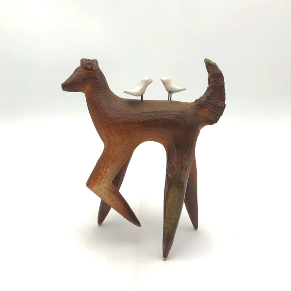 Cathy Broski - Wood-Fired Ceramic Sculpture - Dog (Assorted 2024 Designs)