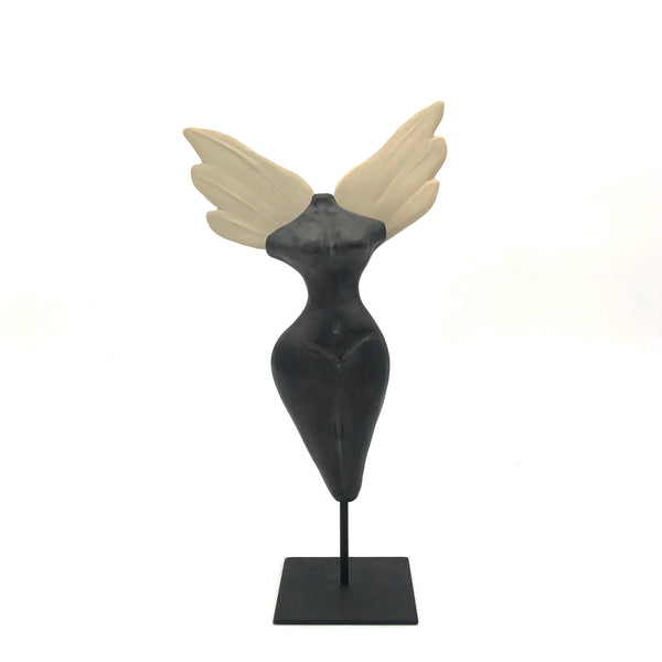 Cathy Broski - Sculpture on Base - Female Figure with Angel Wings (Assorted Designs)