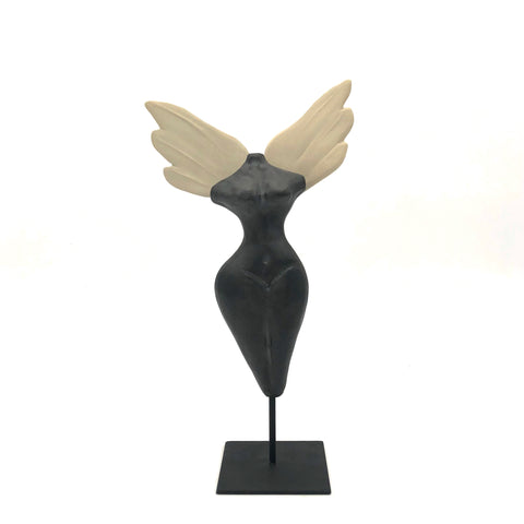 Cathy Broski - Sculpture on Base - Female Figure with Angel Wings (Assorted Designs)