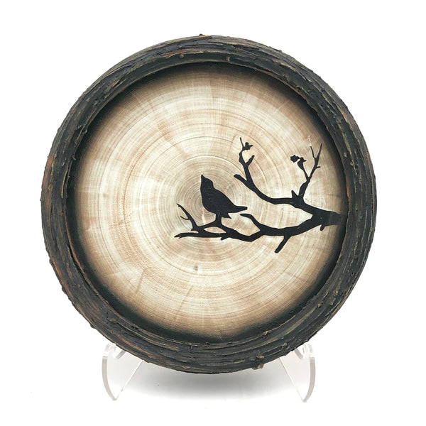 Cathy Broski - Ceramic Wall Hanging - Nest Plate with Bird Etching (Assorted Designs)