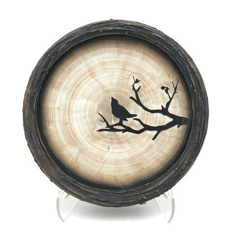 Cathy Broski - Ceramic Wall Hanging - Nest Plate with Bird Etching (Assorted Designs)
