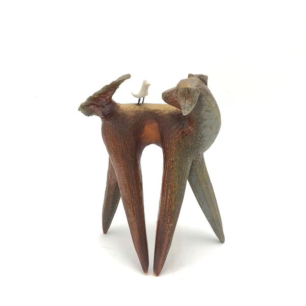 Cathy Broski - Wood-Fired Ceramic Sculpture - Dog (Assorted 2024 Designs)