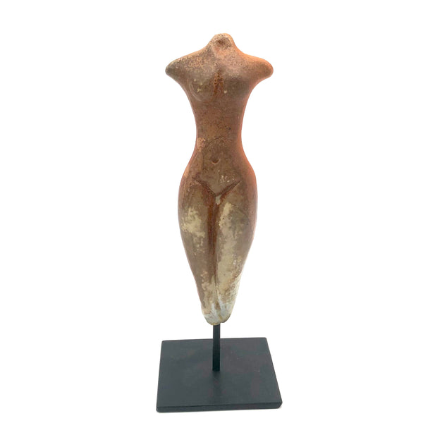Cathy Broski - Sculpture on Base - 9" Wood-Fired Female Figure