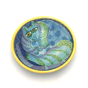 Susan & Peter Stark - Ceramic Dish - (Painting of a Cat)