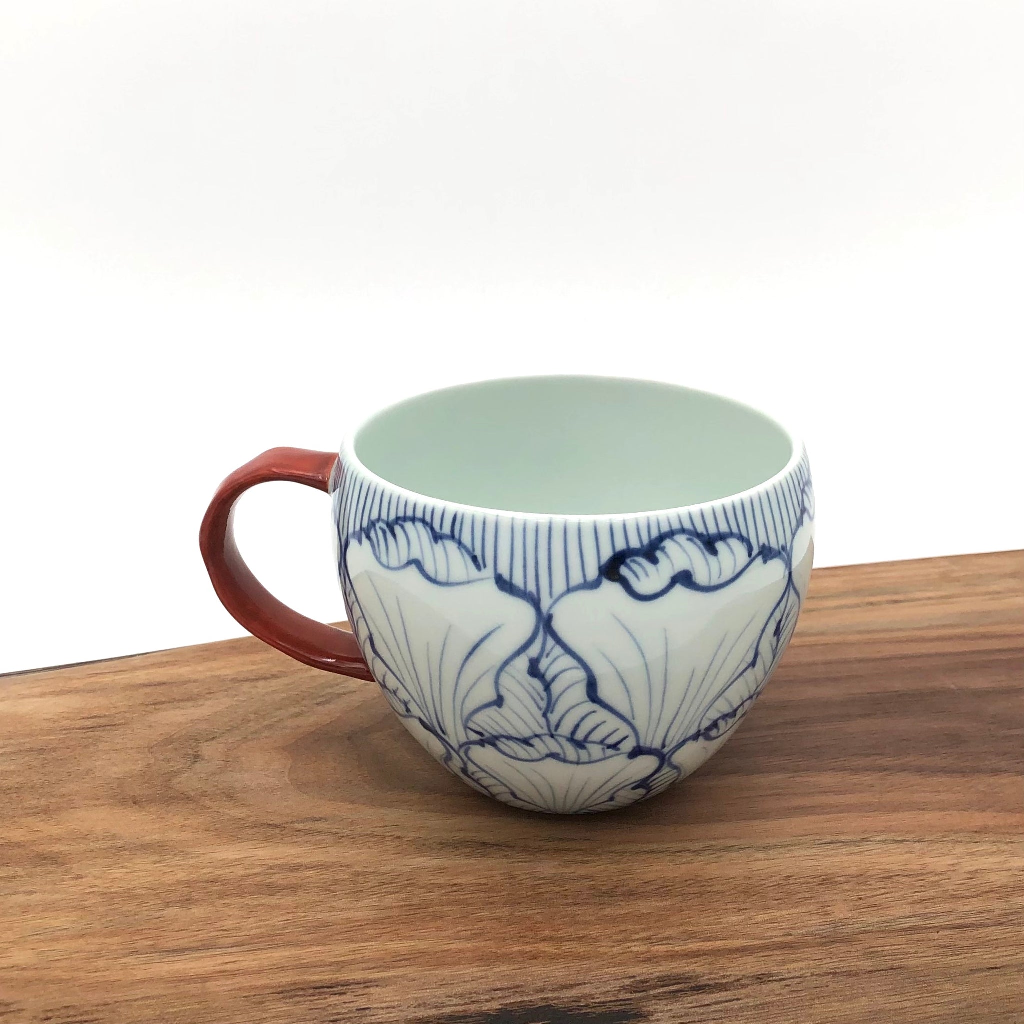 TRIPWARE Japan - Painted Porcelain Mug (Blue Petals)