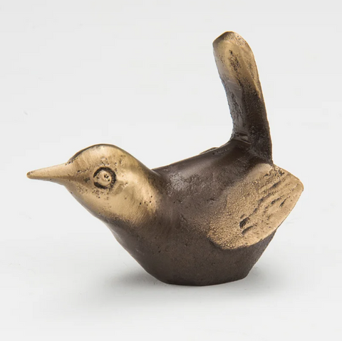 Nelles Studios - Cast Bronze Sculpture - Tail Up Bird Wren #710