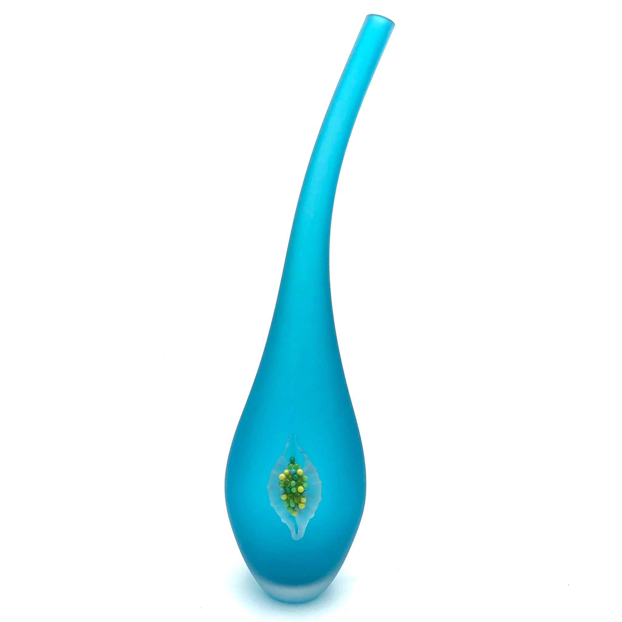 Welmo Glass Studio - Fig vase - aqua