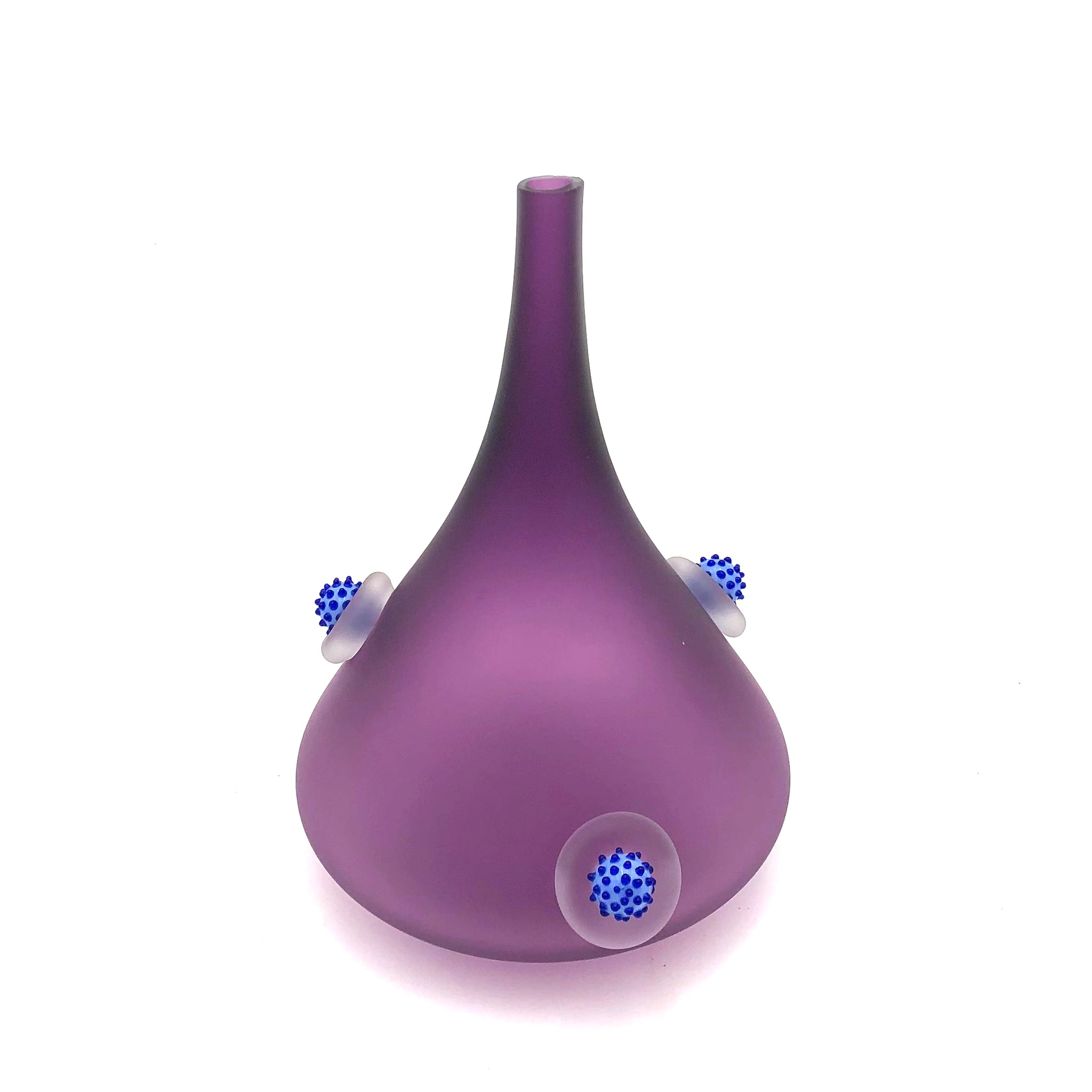 Welmo Glass Studio - Sprout vase with beads - violet