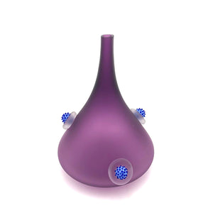 Welmo Glass Studio - Sprout vase with beads - violet
