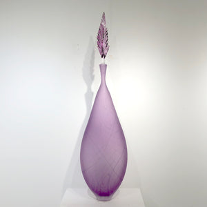 Welmo Glass Studio - Line long vase - violet