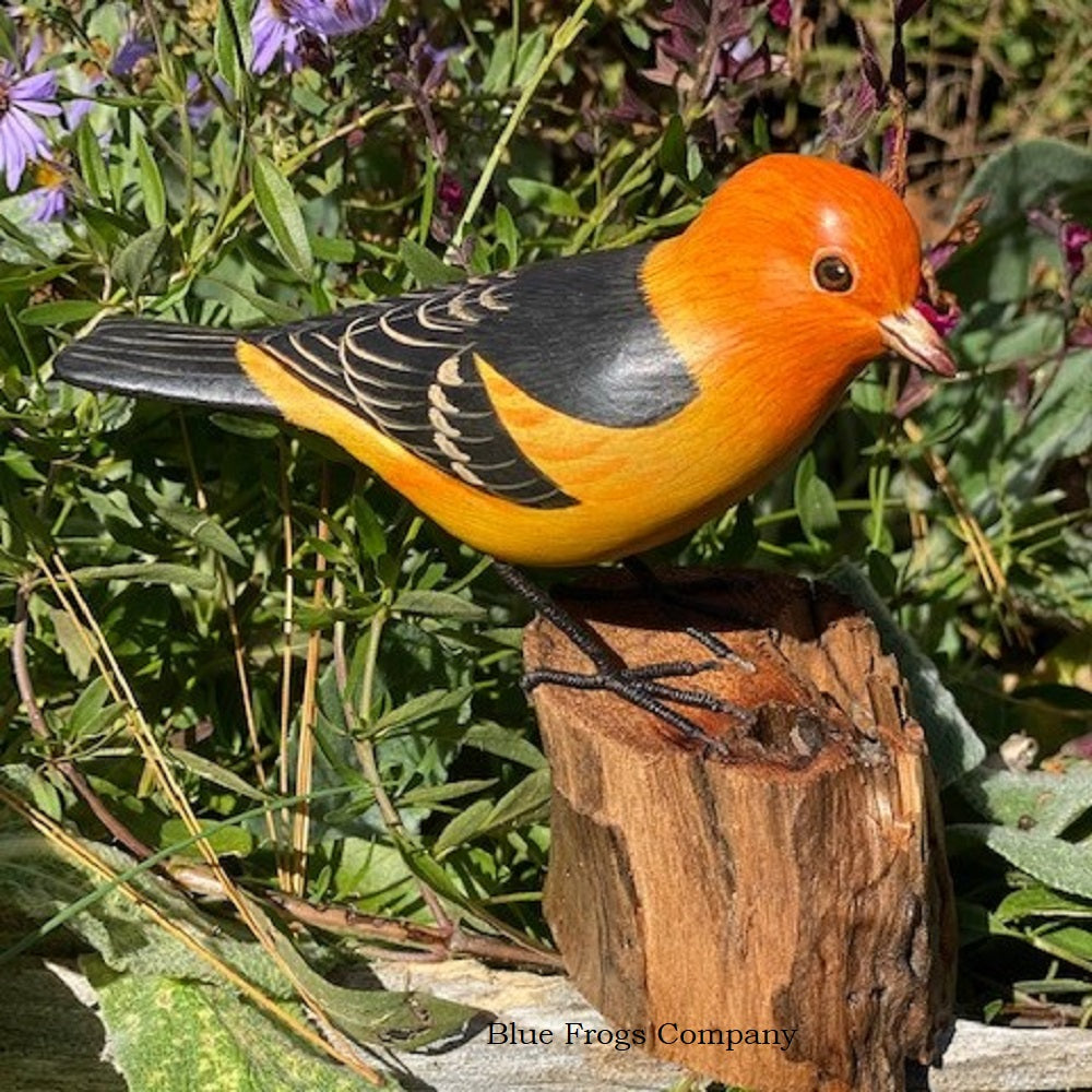 Blue Frogs Company - Bird Sculpture (Western Tanager) #B-47