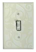 All Fired Up - Single Switchplate - "White on White"