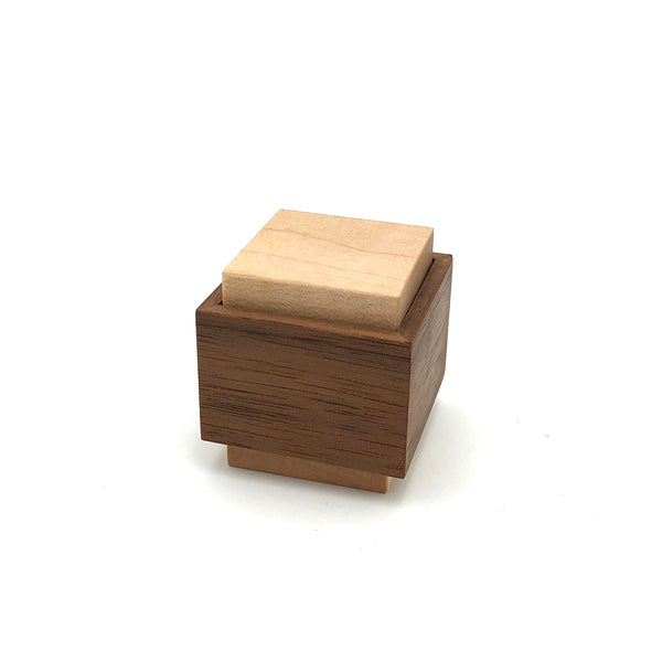 Young Fine Woodcraft - Shellacked Wood Jewelry Box - Tiny (Walnut, Maple) #TB03