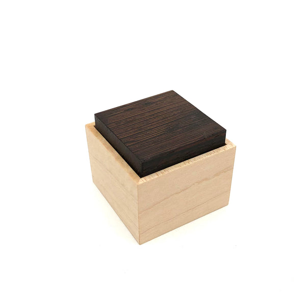 Young Fine Woodcraft - Shellacked Wood Jewelry Box - Tiny (Maple, Wenge) #TB04