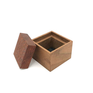 Young Fine Woodcraft - Shellacked Wood Jewelry Box - Tiny (Walnut, Lacewood) #TB05