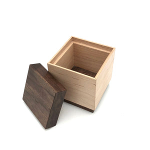 Young Fine Woodcraft - Box - Small - Maple Sides w/ Walnut Lid and Base - Shellac Finish - SB103
