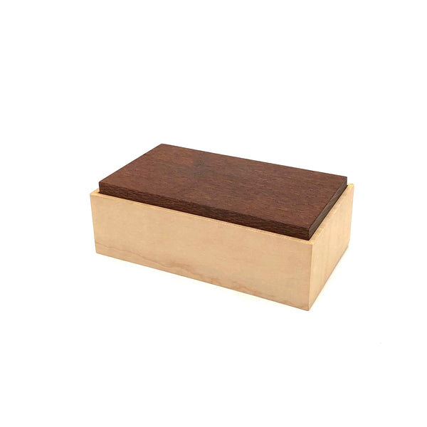 Young Fine Woodcraft - Shellacked Wood Jewelry Box - Small (Maple, Lacewood) #JB22
