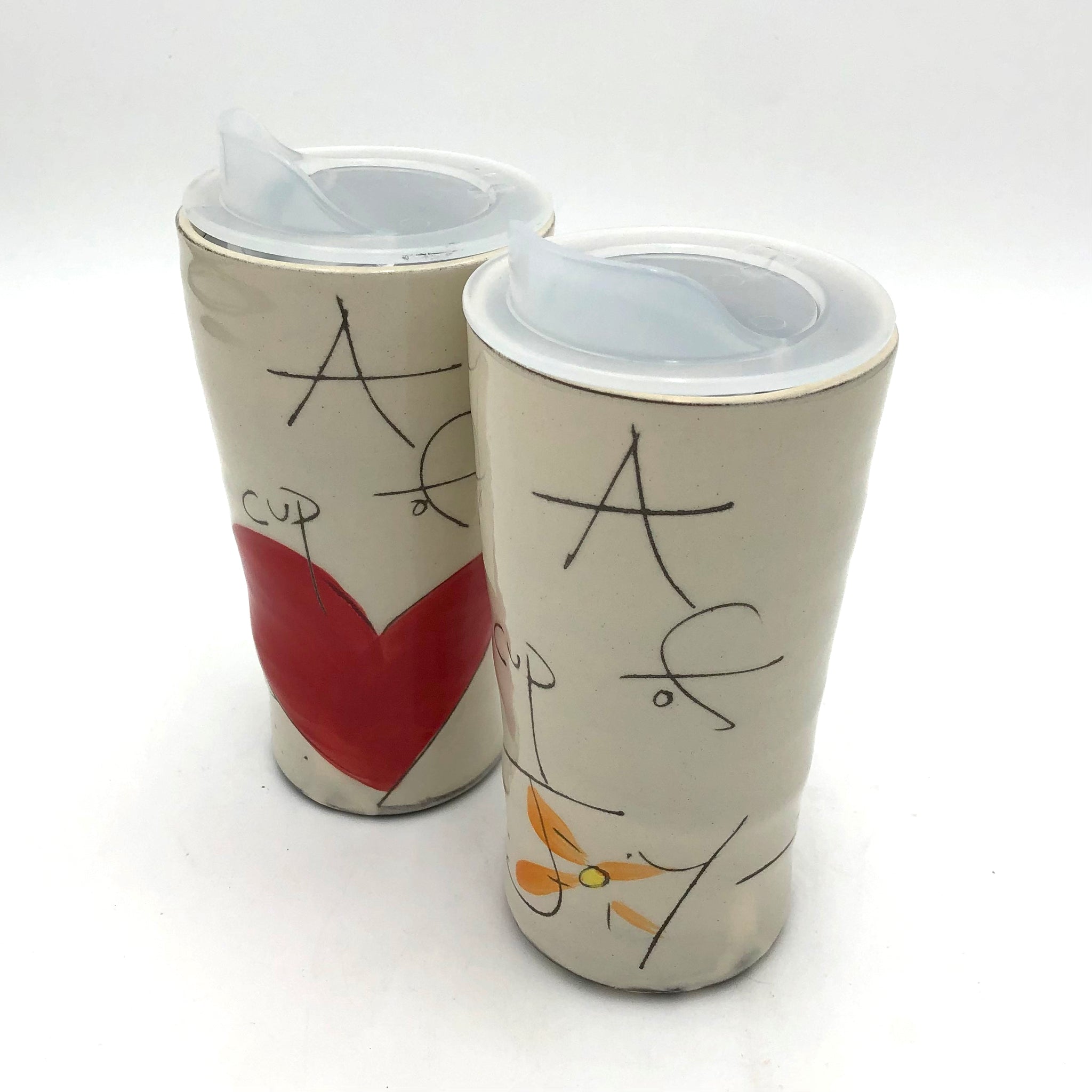 ZPOTS and Vnoelle - Travel Mug with Lid (Assorted Designs)