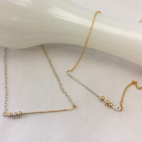 Finding Felicity - Sterling Silver with Gold Fill Abacus Necklace