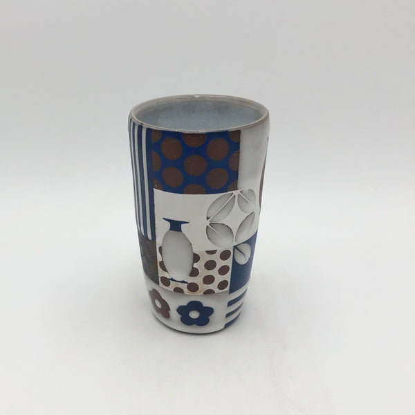 Macias - Tumbler - Greek Motif Patchwork Pot #AM9