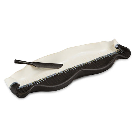 Hilborn Pottery - Baguette Tray (Black & White)