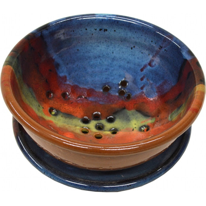 Always Azul - Berry Bowl with Tray (Assorted Designs, No Pattern)