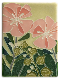 Motawi Tileworks - 6"x 8" Tile - 'Blossom Bliss' (Pink) #6826