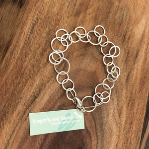 Dragonfly and Damsel Jewelry - Bracelet - Sterling Silver Loops
