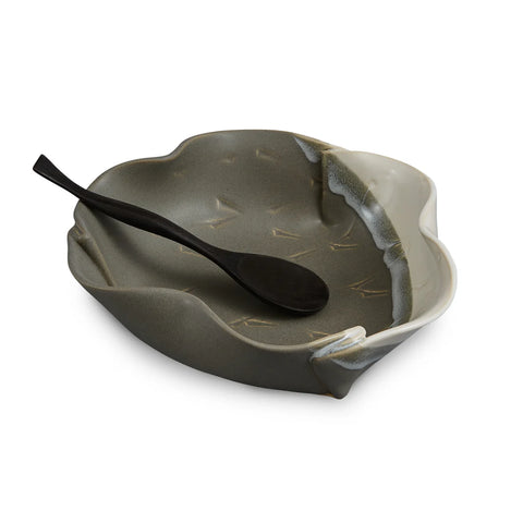 Hilborn Pottery - Brie Baker (Grey & White)