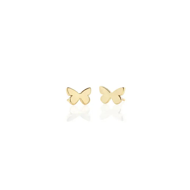 Kris Nations - Earrings - Butterfly Studs (18K Gold Vermeil) #E635-G