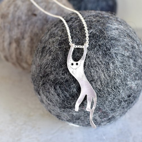 Chloeography - Necklace - Cats are Liquid (Sterling Silver) #CALNK-SS