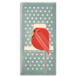 Motawi Tileworks - 4"x8" Tile - Cool Cardinal #4872